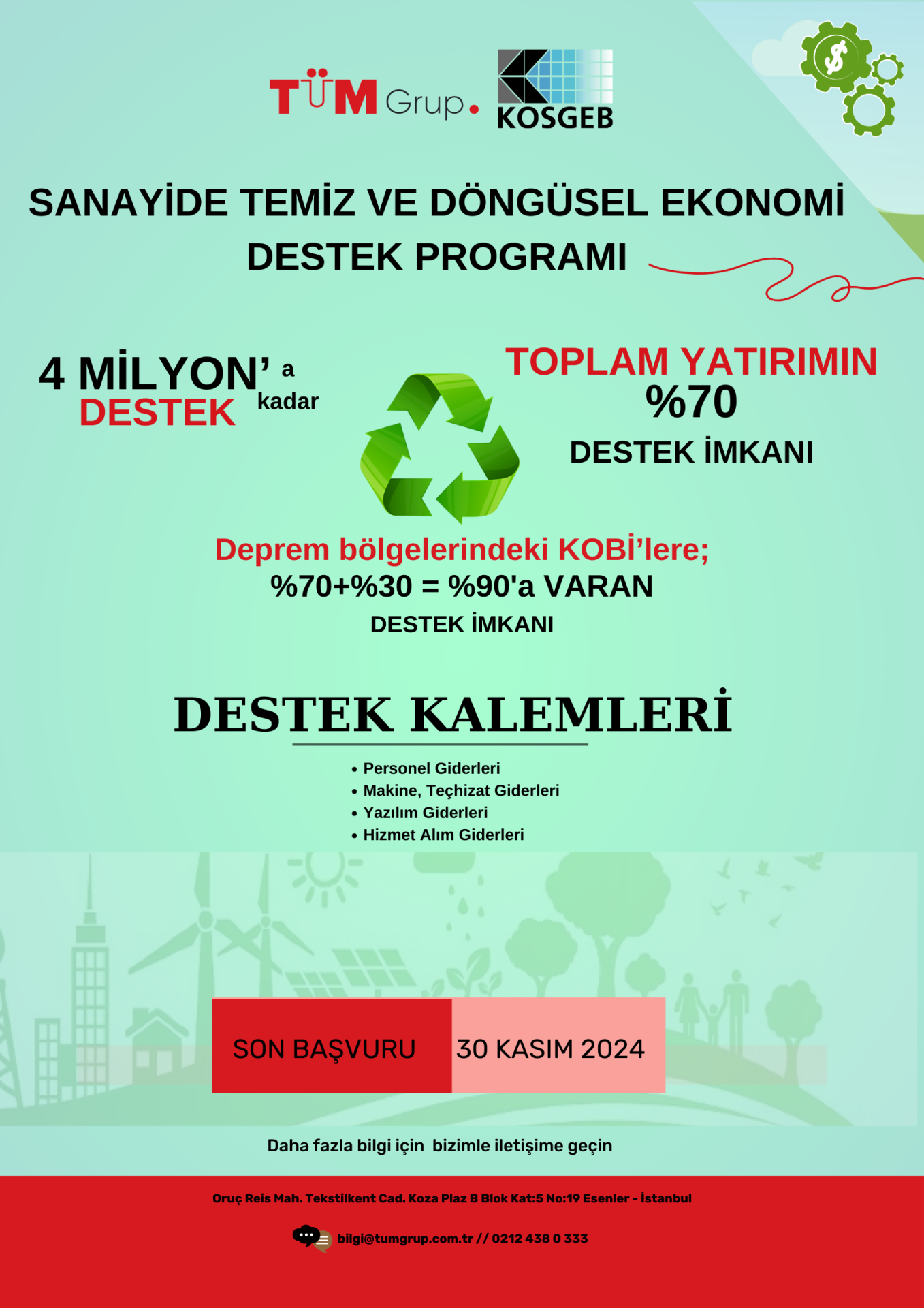 Kosgeb Yeşil Sanayi Destek Programı
